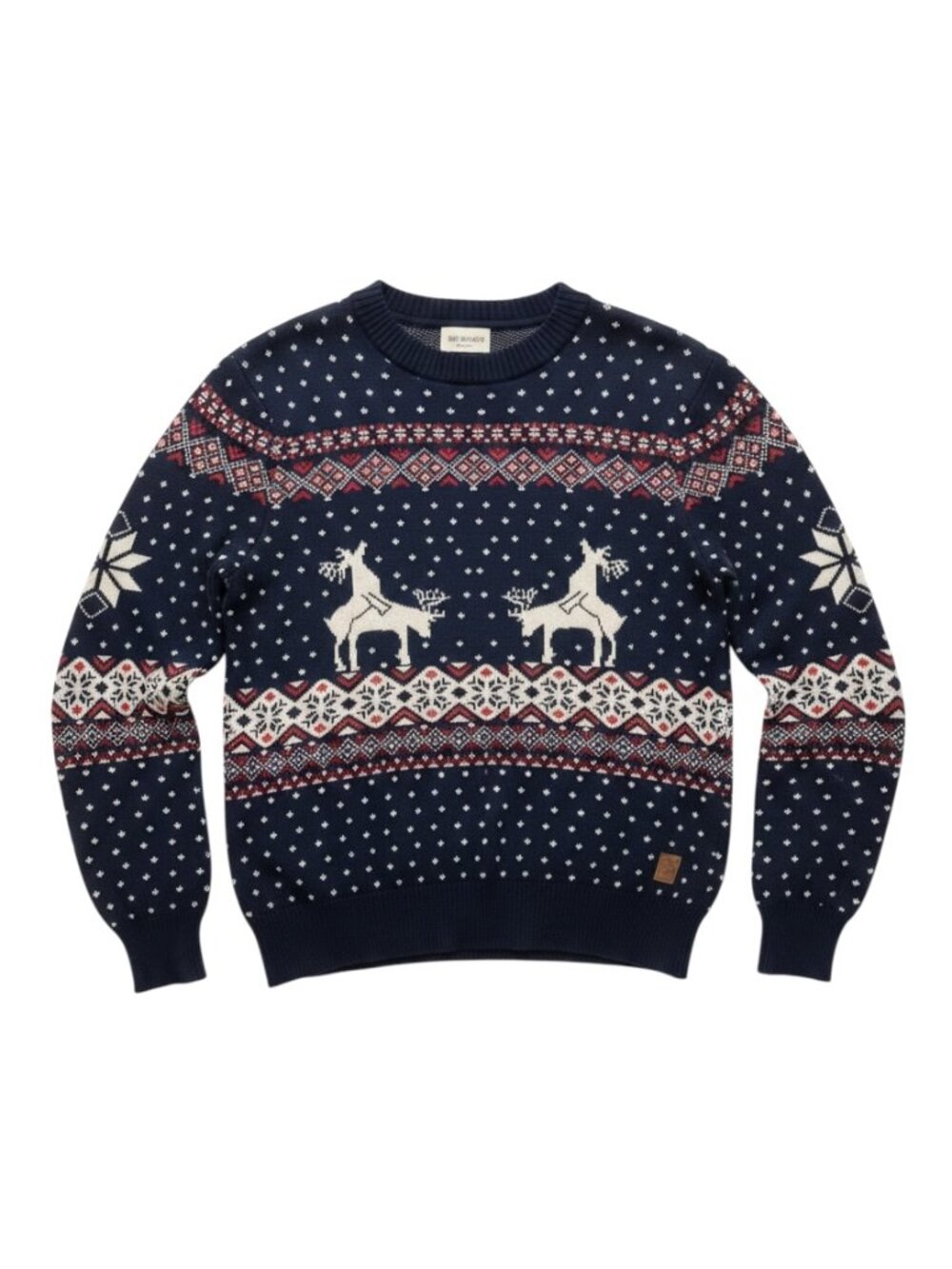 Tipsy Elves Mens XL Navy Ugly Christmas Sweater Reindeer Fair Isle NWOT